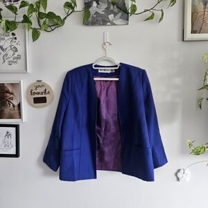 Vintage White Stag 100% Virgin Wool Blue Blazer With Union Tag